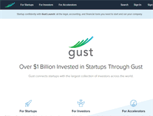 Tablet Screenshot of gust.com